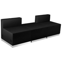 Flash Furniture Hercules Alon Series Black Leathersoft Reception Configuration, 3 Pieces