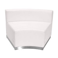 Flash Furniture Hercules Alon Series White Leathersoft Reception Configuration, 3 Pieces