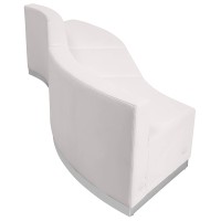 Flash Furniture Hercules Alon Series White Leathersoft Reception Configuration, 3 Pieces