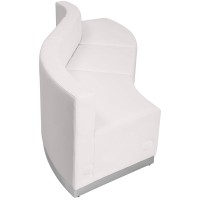 Flash Furniture Hercules Alon Series White Leathersoft Reception Configuration, 3 Pieces