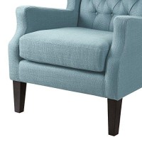 Maxwell Lillian Tidepool Tufted Blue Upholstered Armchair