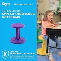 Kore Kids Pre-Teen Wobble Chair - Flexible Seating Stool For Classroom, Home & School, Add/Adhd - Made In The Usa - Age 10-11, Grade 5-6, Purple (18.7In)