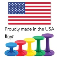 Kore Kids Pre-Teen Wobble Chair - Flexible Seating Stool For Classroom, Home & School, Add/Adhd - Made In The Usa - Age 10-11, Grade 5-6, Purple (18.7In)