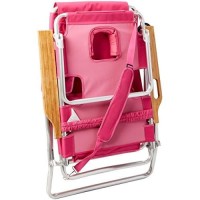 Ostrich Deluxe Padded Sport 3-In-1 Aluminum Beach Chair, Pink