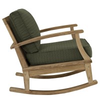 Modway Marina Outdoor Patio Teak Single Chaise In Natural Brown