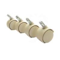 Chromcraft Casters In Almond/Sand (Set Of 12)