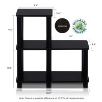 Turn-N-Tube Accent Decorative Shelf, Espresso/Black