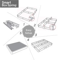 Zinus 9 Inch Metal Smart Box Spring Mattress Foundation Strong Metal Frame Easy Assembly Twin