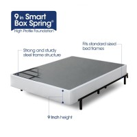 Zinus 9 Inch Metal Smart Box Spring Mattress Foundation Strong Metal Frame Easy Assembly King