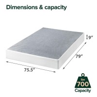 Zinus 9 Inch Metal Smart Box Spring Mattress Foundation Strong Metal Frame Easy Assembly King