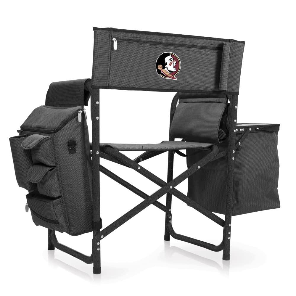 Ncaa Florida State Seminoles Fusion Camping Chair With Side Table And Soft Cooler - Beach Chair For Adults - Lawn Chair