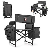 Ncaa Florida State Seminoles Fusion Camping Chair With Side Table And Soft Cooler - Beach Chair For Adults - Lawn Chair