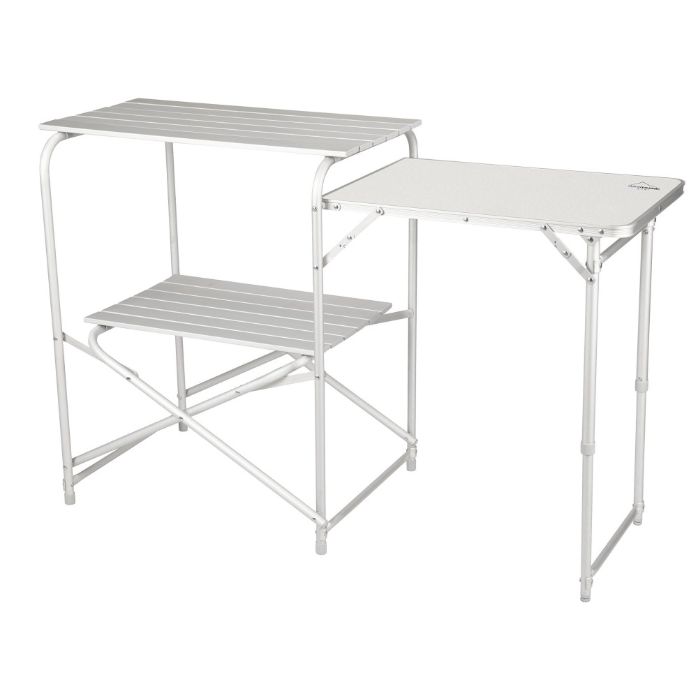 Alpine Mountain Gear Roll Top Kitchen Table, Grey, Large (Amg006)