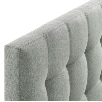 Modway Lily Tufted Linen Fabric Upholstered King Headboard In Gray