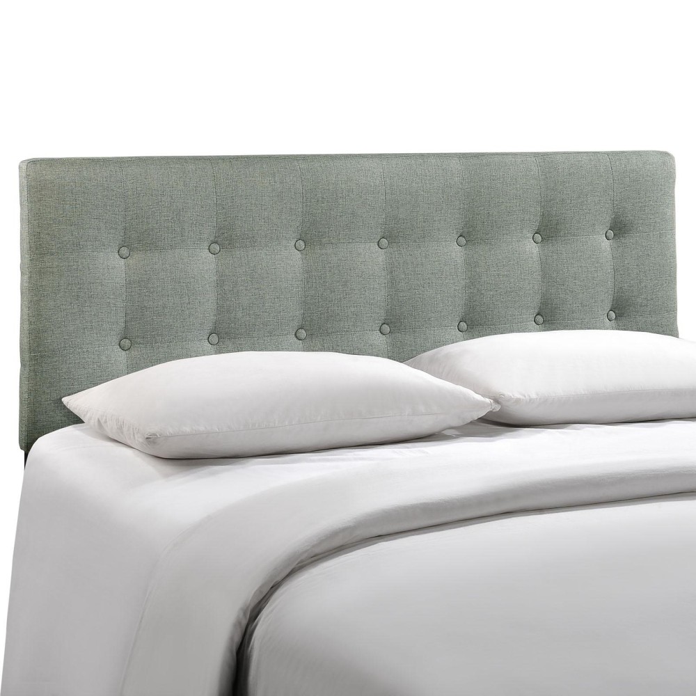 Emily Full Upholstered Fabric Headboard Gray