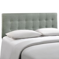 Emily Full Upholstered Fabric Headboard Gray