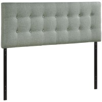 Emily Full Upholstered Fabric Headboard Gray