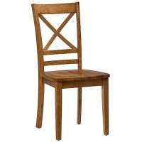 Jofran Simplicity Wood X Back Dining Chair In Honey (Set Of 2)