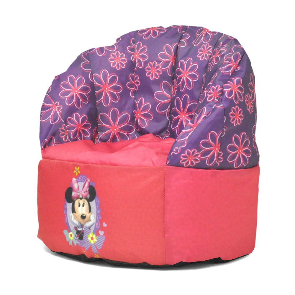Idea Nuova Disney Toddler Minnie Mouse Bean Bag Chair , Beige, Large