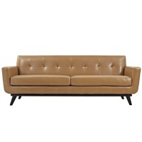 Engage Bonded Leather Sofa Tan