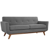 Engage Upholstered Fabric Loveseat Expectation Gray