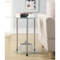 Convenience Concepts Designs2Go Classic Glass 2 Tier Round End Table 1575L X 1575W X 2441H