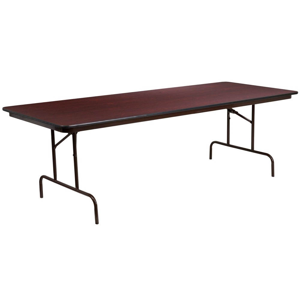 Flash Furniture 8-Foot High Pressure Mahogany Laminate Folding Banquet Table