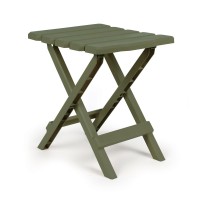 Camco 21042 Quick-Folding Adirondack Table, Plastic, Sage