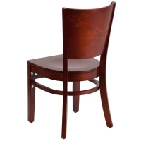 Flash Furniture Lacey Series Solid Back Mahogany Wood Restaurant Chair