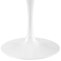 Lippa 54 Round Artificial Marble Dining Table White