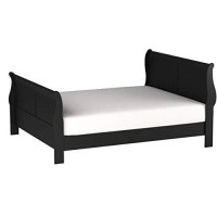 Coaster Furniture Louis Philippe Transitional Wood Queen Size Sleigh Panel Bed Black 203961Q