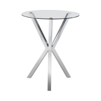 Contemporary Chrome Barheight Table