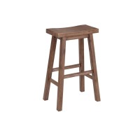 29 Sonoma Saddle Stool Barnwood Wirebrush