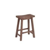 24 Sonoma Saddle Stool Barnwood Wirebrush