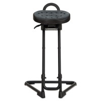 Alera Aless600 Ss Series Sit/Stand Adjustable Stool, Supports Up To 300 Lbs. - Black