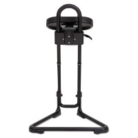 Alera Aless600 Ss Series Sit/Stand Adjustable Stool, Supports Up To 300 Lbs. - Black