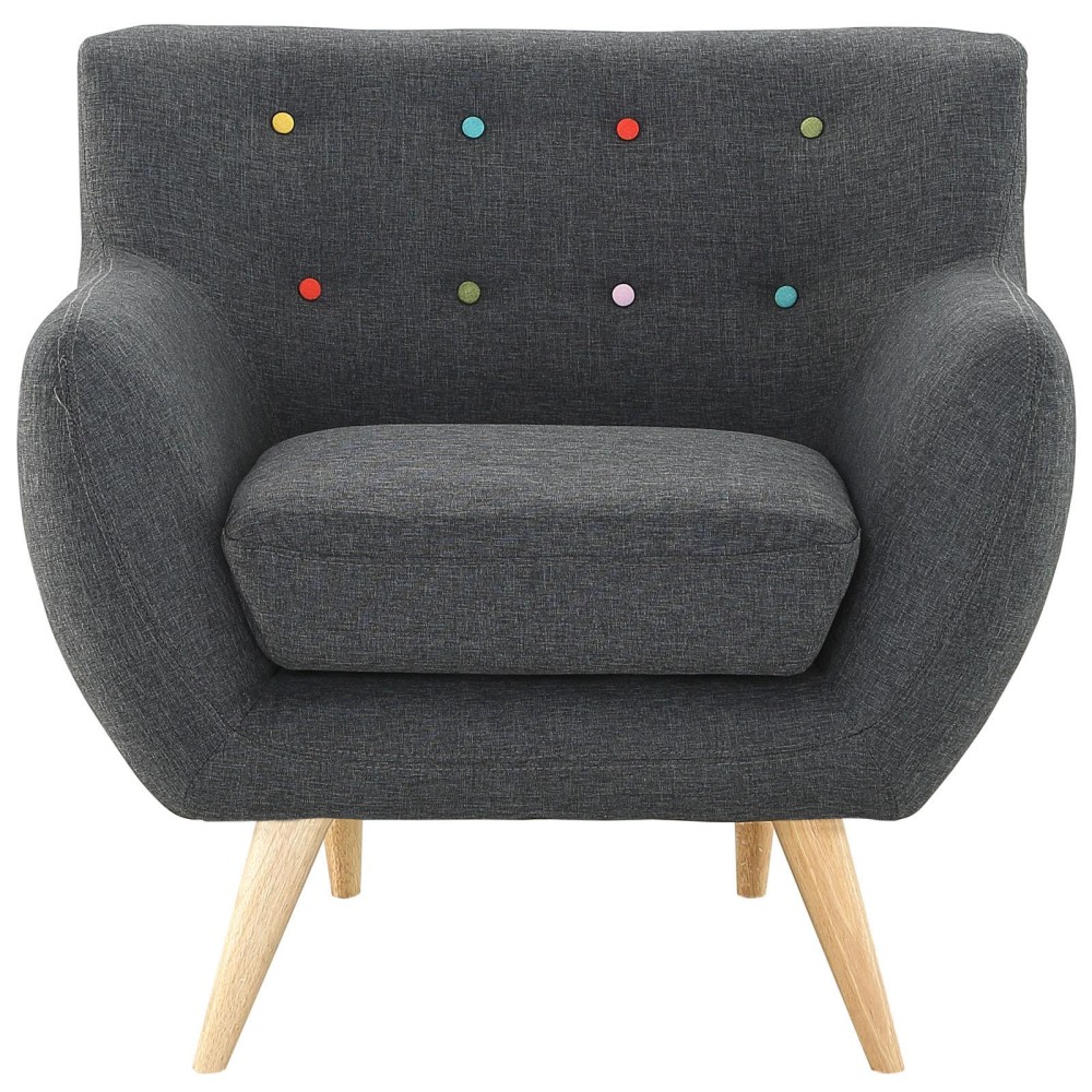 Remark Upholstered Fabric Armchair Gray