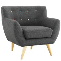 Remark Upholstered Fabric Armchair Gray