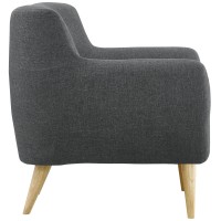 Remark Upholstered Fabric Armchair Gray