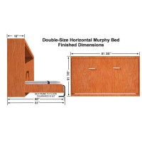 Murphy Bed Full Size Hardware Kit - Full Horizontal Diy Folding Cabinet Wall Bed For Guestroom Easy To Build, Made In Usa