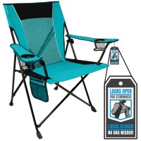 Kijaro Dual Lock Portable Camping Chairs - Enjoy The Outdoors With A Versatile Folding Chair, Sports Chair, Outdoor Chair & Lawn Chair - Dual Lock Feature Locks Position - Ionian Turquoise