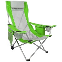 Kijaro Coast Folding Beach Sling Chair With Cooler, Key West Lime Green
