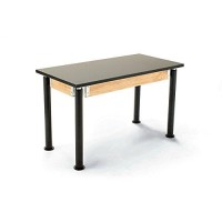 Adjustable Height Chem-Res Science Table With Black Legs (54 In. W X 24 In. D X 41 In. H (89.5 Lbs.))