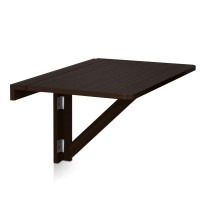 Furinno Mueller Wall-Mounted Drop-Leaf Folding Table, Cherry