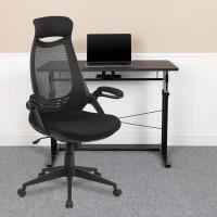 Flash Furniture Ivan High Back Black Mesh Executive Swivel Office Chair With Flip-Up Arms