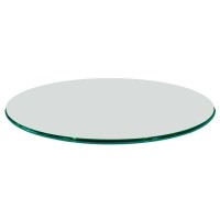 Fab Glass And Mirror 42 Round 12 Inch Thick Tempered Ogee Edge Polish Glass Table Top, Clear