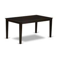 East West Furniture Cat-Cap-S Capri Modern Kitchen Table - A Rectangle Dining Table Top With Sturdy Legs, 36X60 Inch, Cappuccino