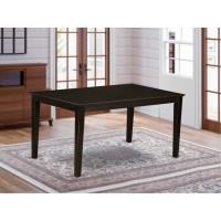 East West Furniture Cat-Cap-S Capri Modern Kitchen Table - A Rectangle Dining Table Top With Sturdy Legs, 36X60 Inch, Cappuccino