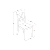 East West Furniture Cab7S-Cap-W Capri 7 Piece Kitchen Set Consist Of A Rectangle Table And 6 Dining Room Chairs, 36X60 Inch