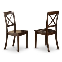 East West Furniture Lybo5-Cap-W Lynfield 5 Piece Dining Set For 4 Includes A Rectangle Kitchen Table With Butterfly Leaf And 4 Dinette Chairs, 36X66 Inch, Cappuccino